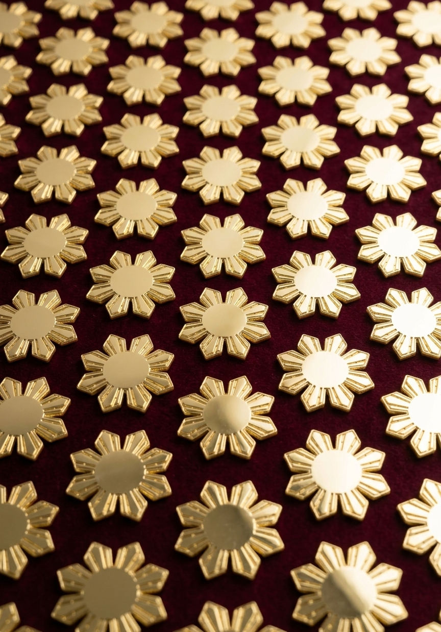 Golden ARAW Brooch