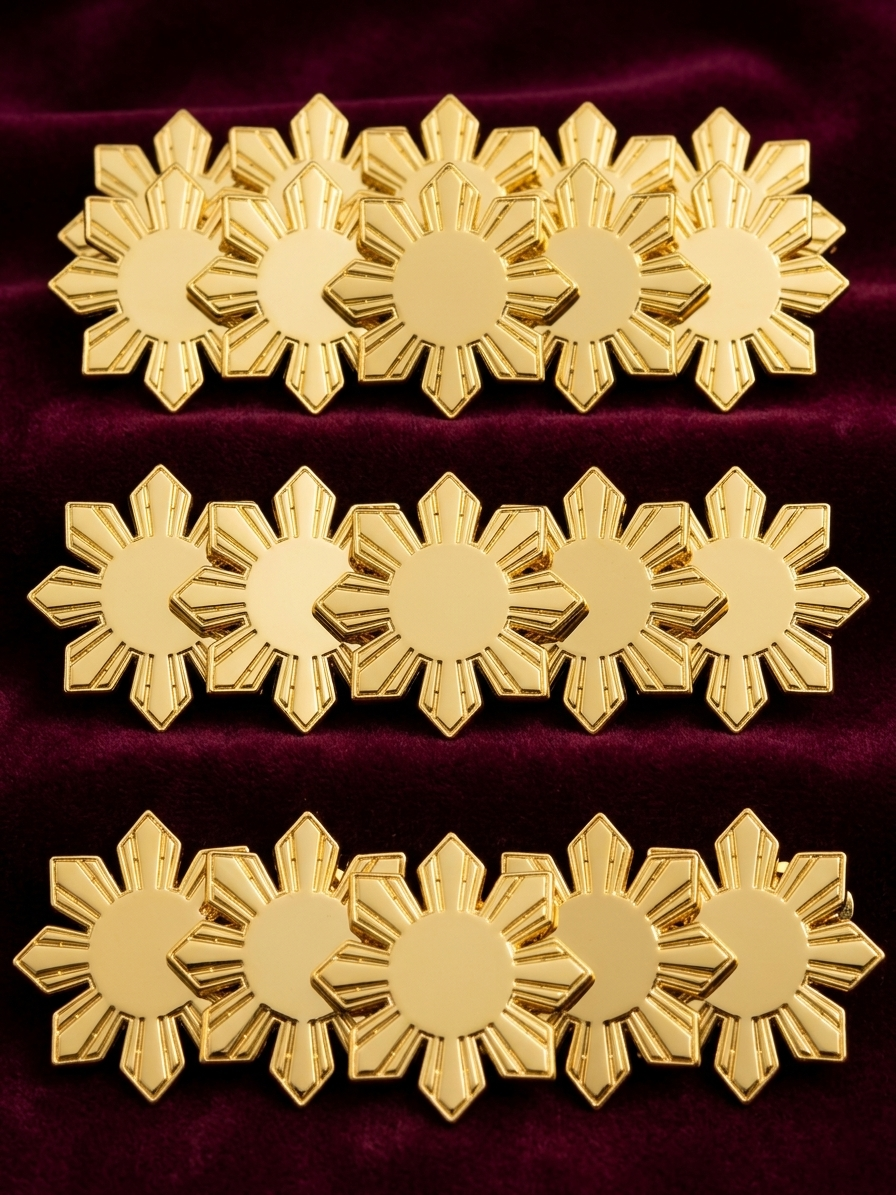 Golden ARAW Brooch