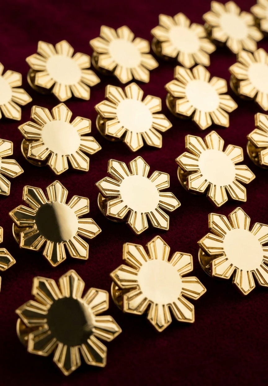 Golden ARAW Brooch